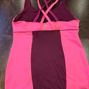 Lululemon Pink/Purple strappy tank - size 8.